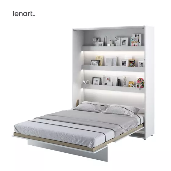 Lenart BED CONCEPT 160x200 cm - Pat rabatabil de perete vertical cu mecanism pneumatic si somiera inclusa picture - 1