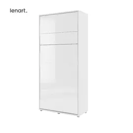 Lenart BED CONCEPT 90x200 cm - Pat rabatabil de perete vertical cu mecanism pneumatic si somiera inclusa