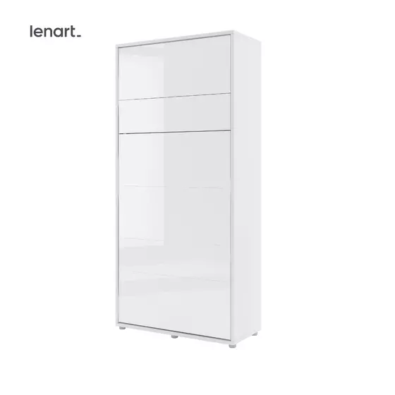 Lenart BED CONCEPT 90x200 cm - Pat rabatabil de perete vertical cu mecanism pneumatic si somiera inclusa picture - 2