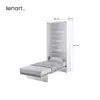 Lenart BED CONCEPT 90x200 cm - Pat rabatabil de perete vertical cu mecanism pneumatic si somiera inclusa picture - 4