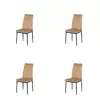 Set 4 scaune Asos, 41x52x93 cm, Velvet Beige picture - 1