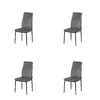 Set 4 scaune Asos, 41x52x93 cm, Velvet Gri picture - 1