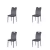 Set 4 scaune Riga, 43x54x92 cm, Velvet Gri picture - 1