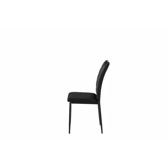 Set 4 scaune Riga, 43x54x92 cm, Velvet Negru picture - 3