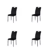 Set 4 scaune Riga, 43x54x92 cm, Velvet Negru picture - 1