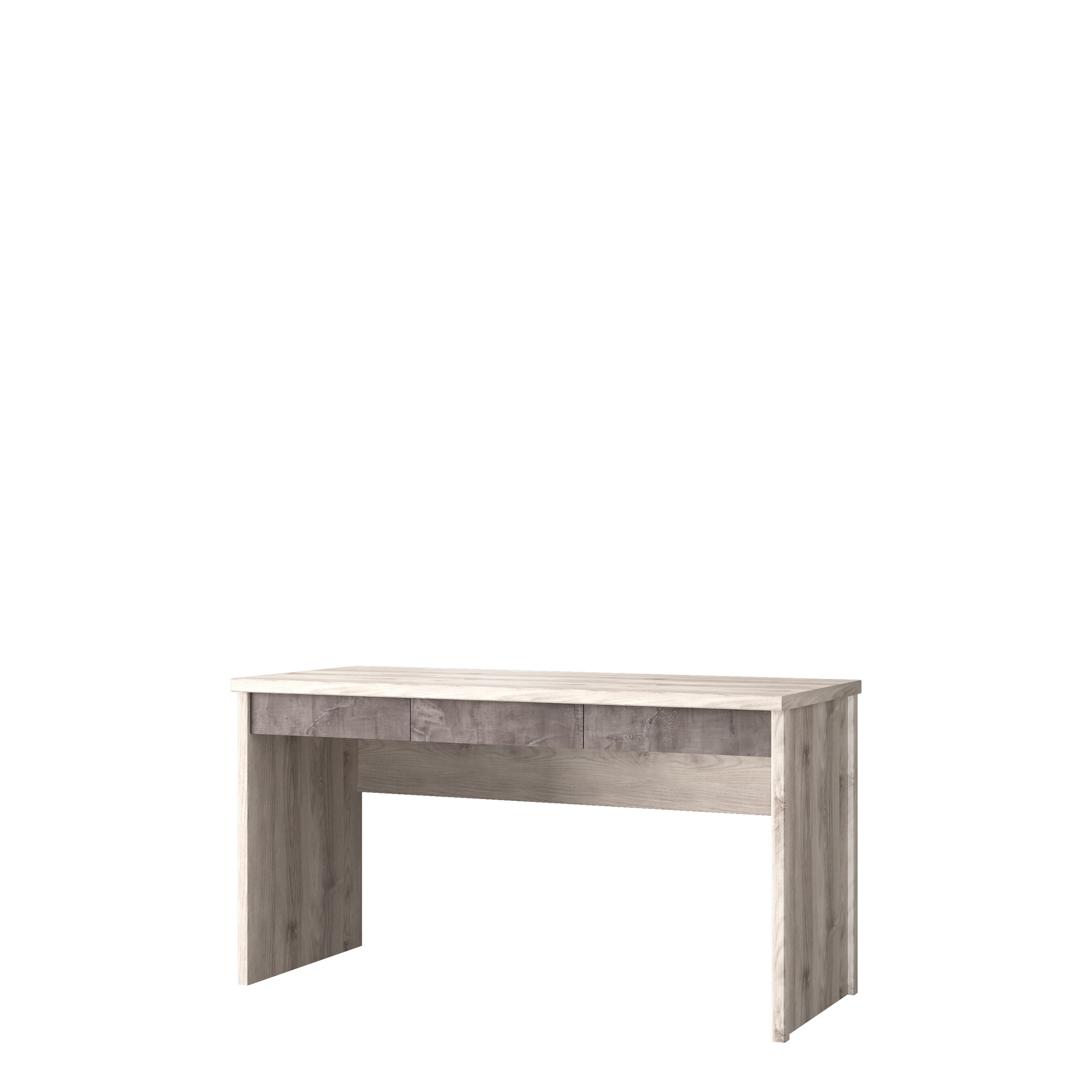 Birou 3 sertare jazz,140x60x75 cm, castan nairobi/onyx