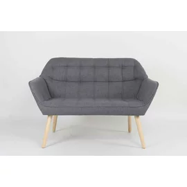 Canapea 2 Locuri Lucy, 127x74x83 cm, Stofa, Gri