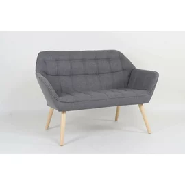 Canapea 2 Locuri Lucy, 127x74x83 cm, Stofa, Gri