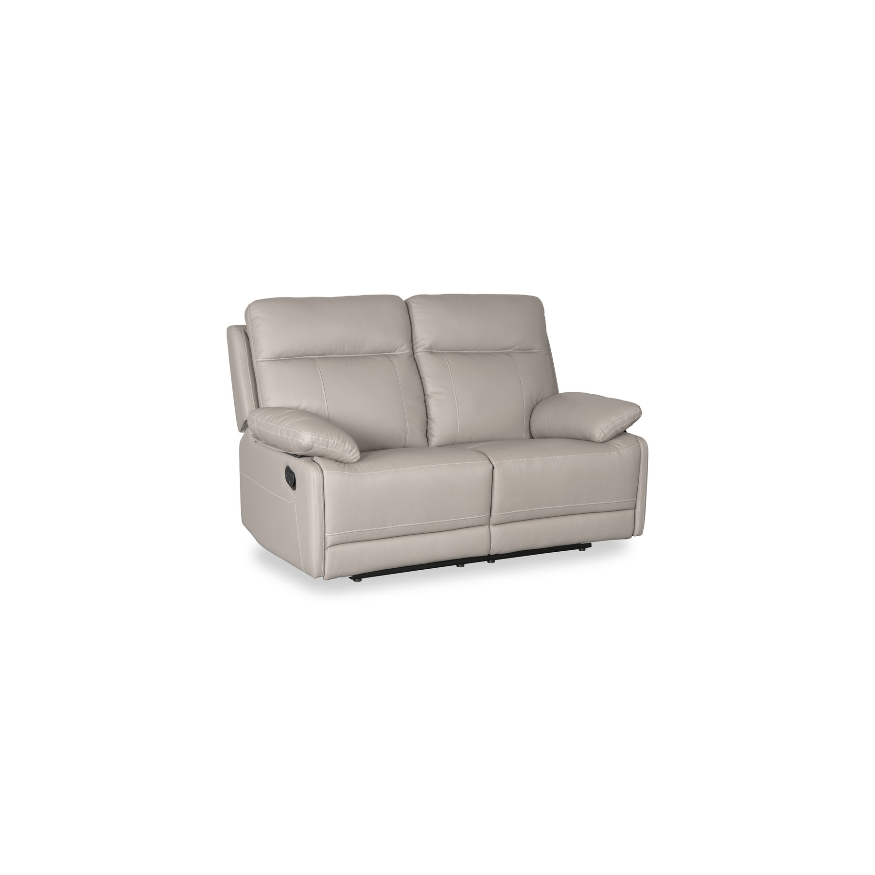 Canapea Cu Recliner Asaka 2l, 153x85x100 Cm, Piele Naturala, Cappuccino