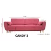 Canapea Extensibila Candy 3 locuri personalizabila picture - 3