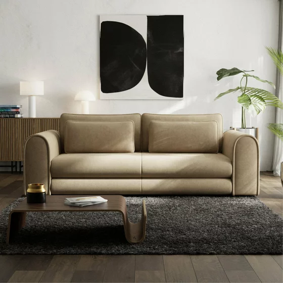 Canapea Extensibila Lil Buddy, 260x106x89 cm,  Stofa - Beige picture - 1