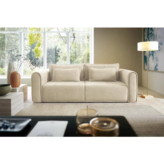 Canapea Extensibila Munro, 246x110x90 h cm, Stofa, Beige Deschis picture - 1