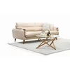 Canapea Vega, 3 locuri, Stofa Crem deschis, Spate rabatabil, 220x95x74 H cm picture - 1