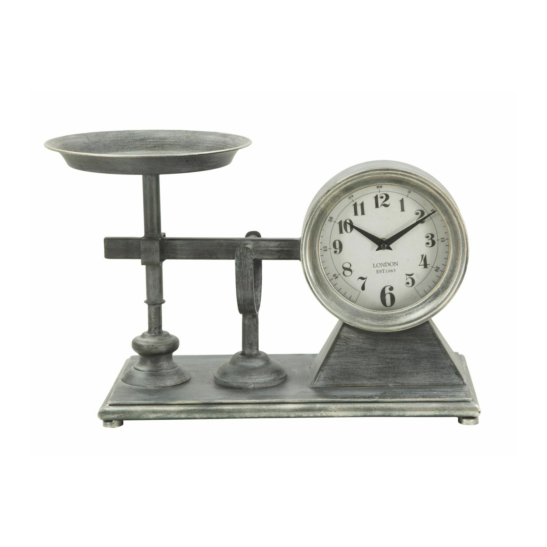 Ceas de masa , roma1590, natur, metal si mdf, 28x47x22.5 cm