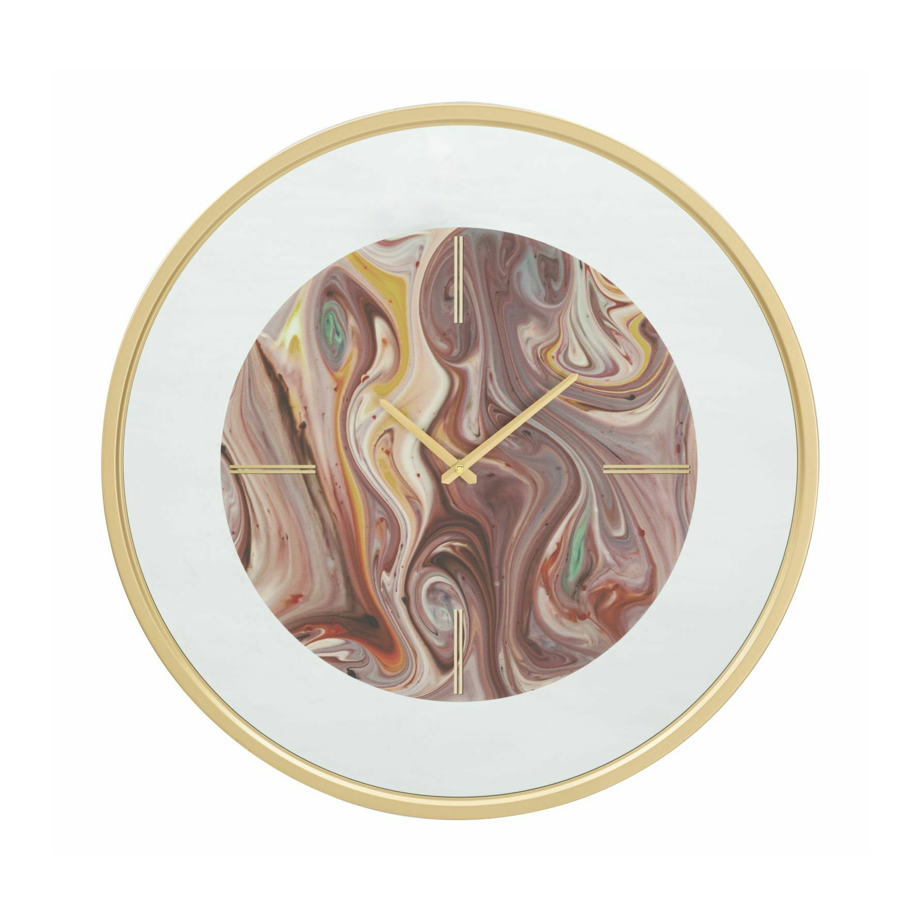 Ceas de perete, roma1630, multicolor, metal,mdf si sticla, 60x60x5 cm