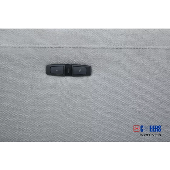 Coltar Cu Recliner Electric Cauberg C50313M, 279x160x99 h cm, Stofa, Gri Deschis picture - 5