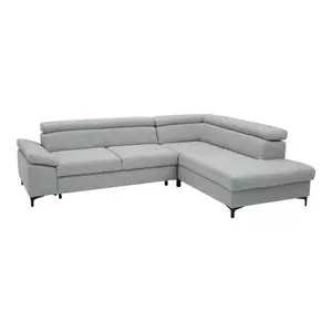 Coltar Extensibil Lonigo, 247x196x71-84 cm, Stofa Neve 80 Gri Deschis