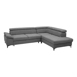 Coltar Extensibil Lonigo, 247x196x71-84 cm, Stofa Neve 90 Gri Inchis