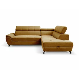 Coltar Extensibil Mario, 263x210x77-93 cm, Stofa Curio 48, Mustar