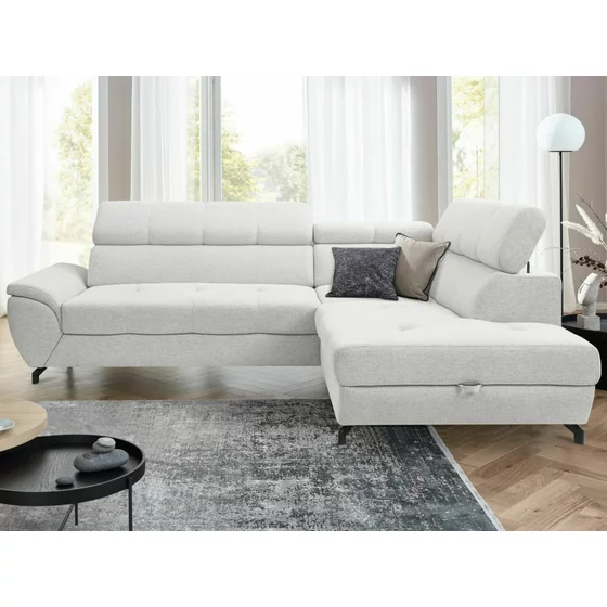 Coltar Extensibil Mario, 263x210x77-93 cm, Stofa Sorella 03 Beige Deschis picture - 9