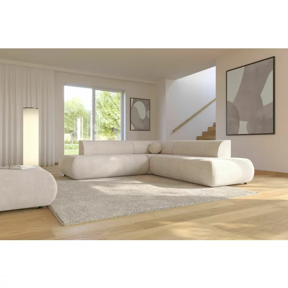 Coltar Extensibil Puente II, 265x265x74 h cm, Stofa, Beige picture - 2