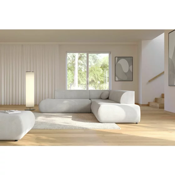 Coltar Extensibil Puente II, 265x265x74 h cm, Stofa, Gri Deschis picture - 1