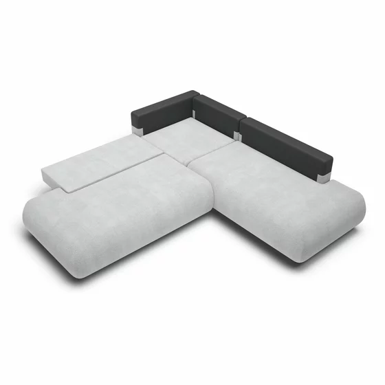 Coltar Extensibil Puente II, 265x265x74 h cm, Stofa, Gri Deschis picture - 7