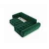 Coltar extensibil Violet,  290X192X95 CM, Stofa, Verde Inchis picture - 2