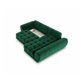 Coltar extensibil Violet,  290X192X95 CM, Stofa, Verde Inchis