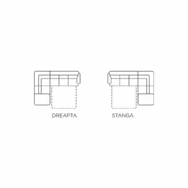 Coltar Florence, 290x232x61-91 cm, Personalizabil