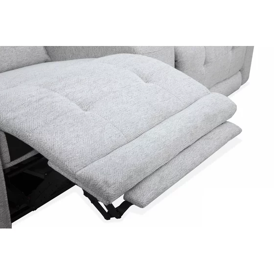 COLTAR KELVIN 71066TZ, 2 Reclinere Electrice, Masuta si Soundbar, 338x224x107 h cm,  Stofa, Gri Deschis picture - 3