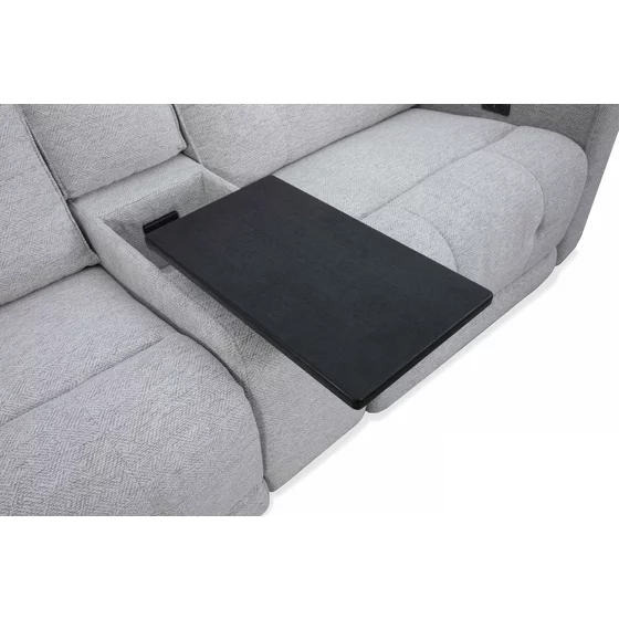 COLTAR KELVIN 71066TZ, 2 Reclinere Electrice, Masuta si Soundbar, 338x224x107 h cm,  Stofa, Gri Deschis picture - 5