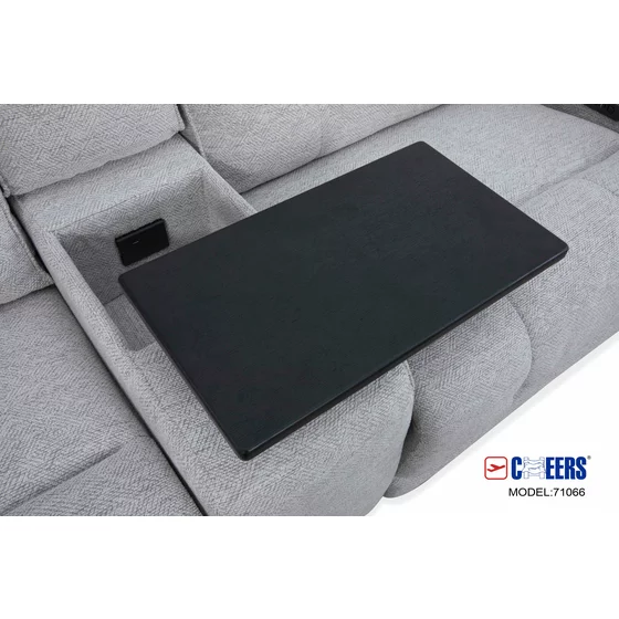 COLTAR KELVIN 71066TZ, 2 Reclinere Electrice, Masuta si Soundbar, 338x224x107 h cm,  Stofa, Gri Deschis picture - 7