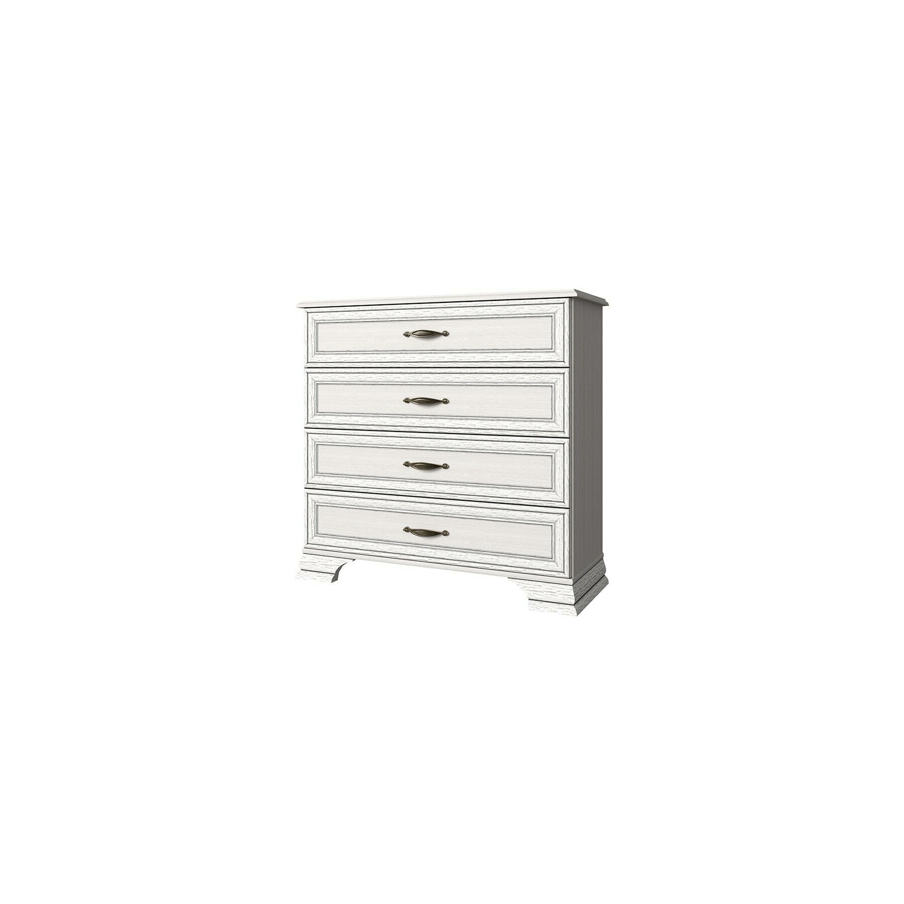Comoda 4 sertare tiffany, 94x37x90 cm, crem woodline