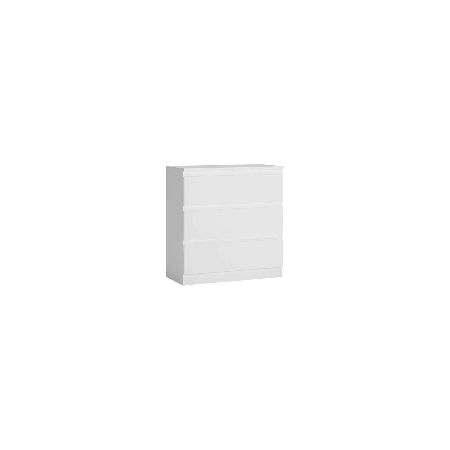 Comoda boston bosk11, 80x41x85.5 cm, alb/alb lucios