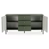 Comoda cu 3 Sertare + 2 Usi, Soler, 154x39x79 h cm, MDF, Verde picture - 5