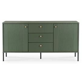 Comoda cu 3 Sertare + 2 Usi, Soler, 154x39x79 h cm, MDF, Verde