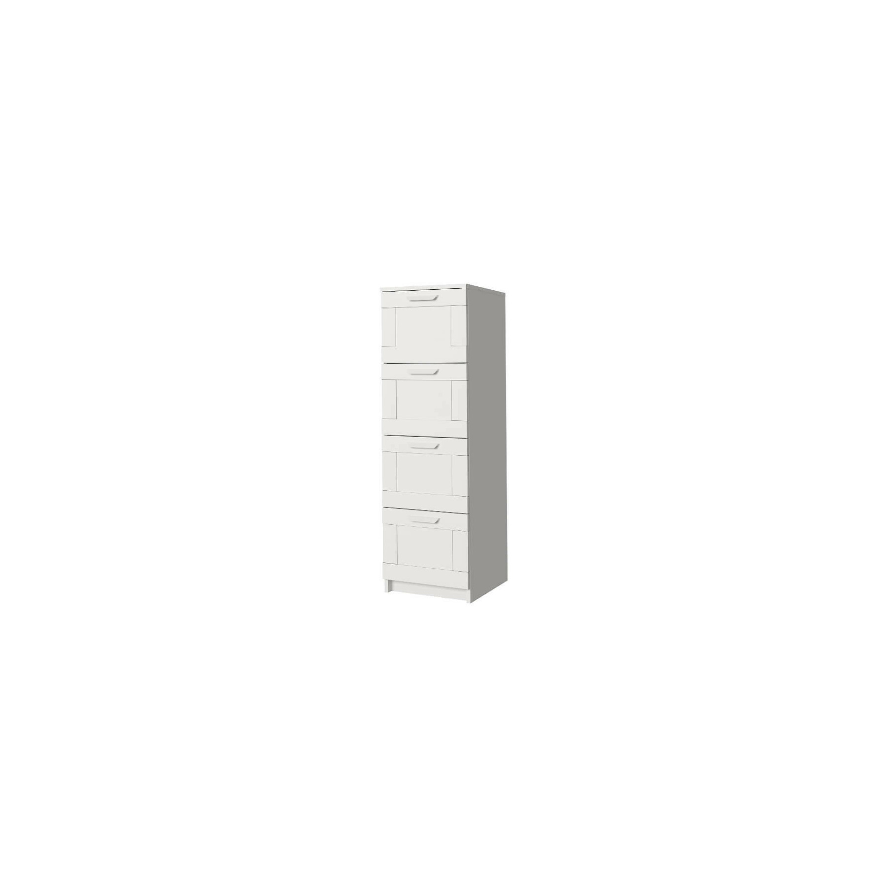 Comoda cu 4 sertare skagen 4s/38, 38x42.2x124 cm, alb mat