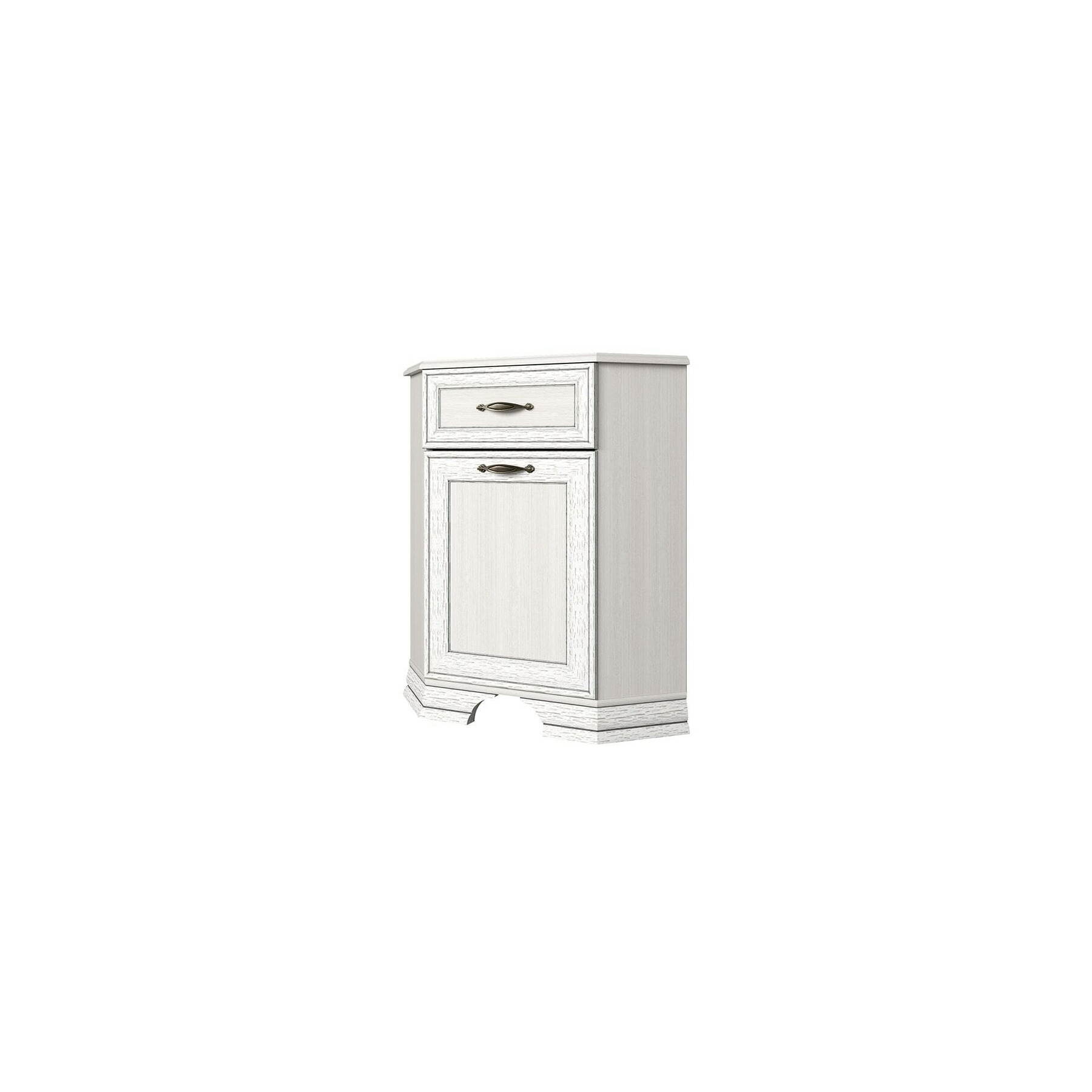 Comoda de colt 1d1su tiffany, 58.3x58.3x90.1 cm, crem woodline