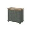 Comoda Evora 4 Sertare, 90x42x81 cm Verde/Stejar Lefkas picture - 3