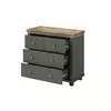 Comoda Evora 4 Sertare, 90x42x81 cm Verde/Stejar Lefkas picture - 4
