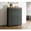 Comoda Evora 6 Sertare, 90x42x112.5 cm Verde/Stejar Lefkas picture - 2