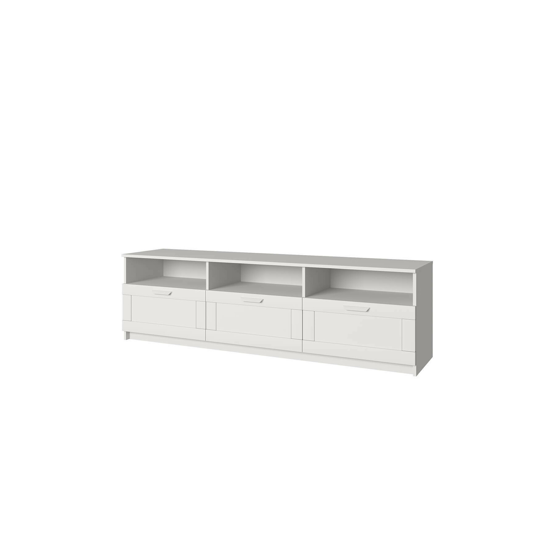 Comoda tv cu 3 sertare skagen, 179.6x42.2x53 cm, alb mat