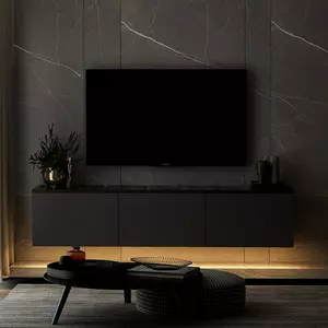 Comoda TV cu sistem de iluminat, Neon, 160x32x35 cm - Antracit