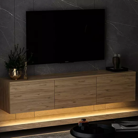 Comoda TV cu sistem de iluminta, Neon, 160x32x35 - Pin Atlantic picture - 4