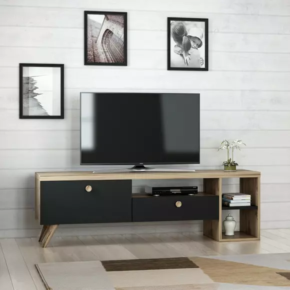 Comoda TV Parion, 150x35x47 cm - Neagra picture - 3