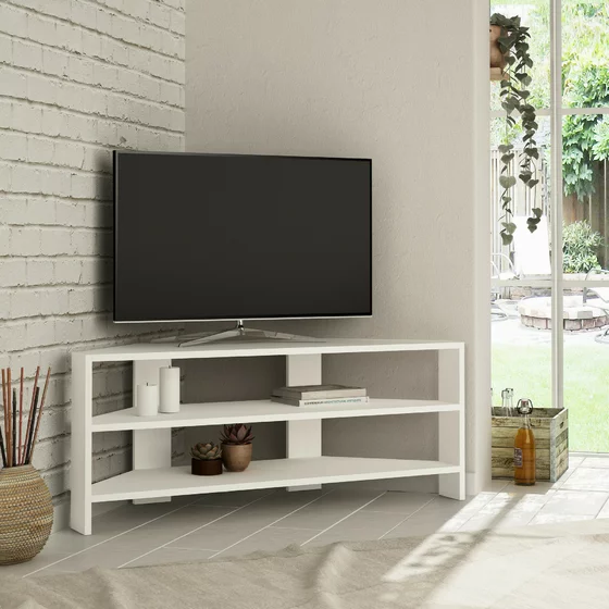 Comoda TV Thales Corner, 114x36x45 CM - Alb picture - 1