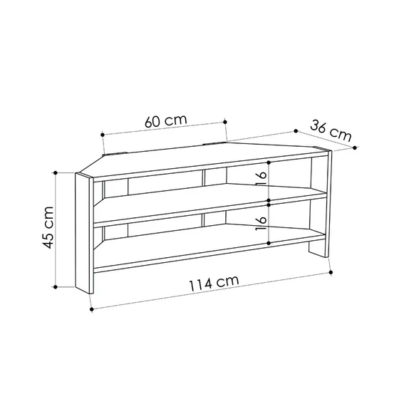Comoda TV Thales Corner, 114x36x45 CM - Alb picture - 3