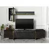 Comoda TV Veyron, 180x32.3x45 cm - Negru Marmura picture - 2