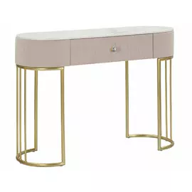 Consola, Roma2284, Roz,Auriu, Alb, Metal, Lemn si Tesatura , 75x100x40 cm